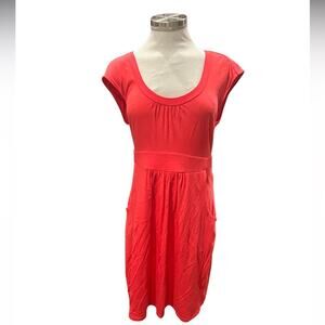 BODEN Soft Stretch Cotton Casual Coral Weekend Dress Size 8R
